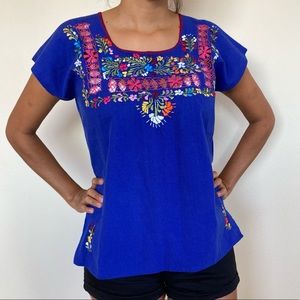 Mexican handmade embroidered blouse
